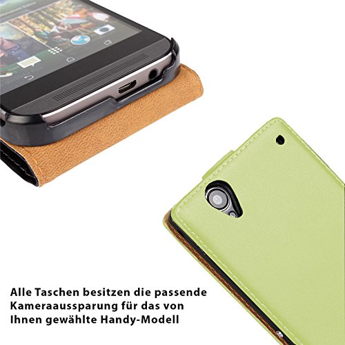 Eximmobile - Funda con tapa para Sony Xperia L en color verde | Funda de piel sintética para Sony Xperia L | Funda protectora de piel sintética | Funda protectora en piel sintética