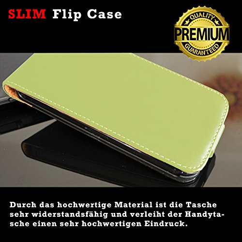 Eximmobile - Funda con tapa para Sony Xperia L en color verde | Funda de piel sintética para Sony Xperia L | Funda protectora de piel sintética | Funda protectora en piel sintética