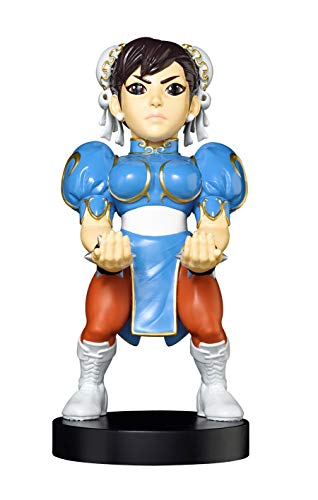 Exquisite Gaming - Cable guy Chun Li, soporte de sujeción y carga para mando de consola y/o smartphone de tu personaje favorito con licencia de Street Fighter, Producto con licencia oficial