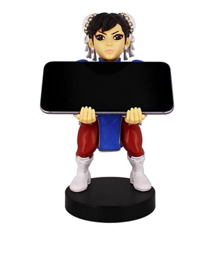 Exquisite Gaming - Cable guy Chun Li, soporte de sujeción y carga para mando de consola y/o smartphone de tu personaje favorito con licencia de Street Fighter, Producto con licencia oficial