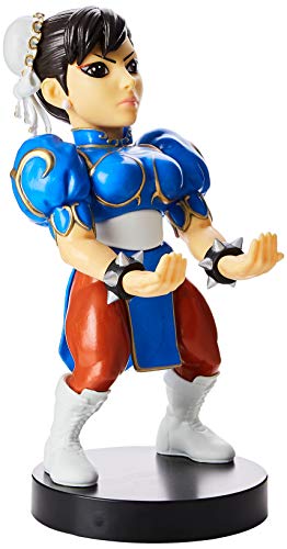 Exquisite Gaming - Cable guy Chun Li, soporte de sujeción y carga para mando de consola y/o smartphone de tu personaje favorito con licencia de Street Fighter, Producto con licencia oficial