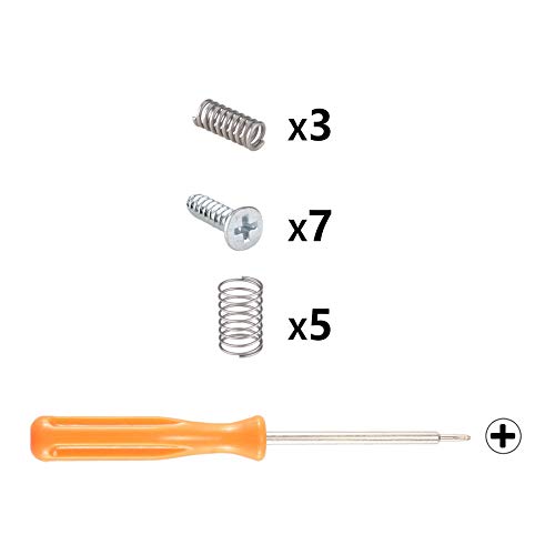 eXtremeRate 2 Piezas de Carcasa para Nintendo Switch Joycon Strap Shell de Reemplazo Placa Cubierta de Correa Muñeca Joy-con Carcasa Wrist Strap Botones para Nintendo Switch(Transparente Violeta)