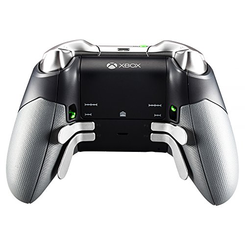eXtremeRate 4 Palas de Metal mágnetico Paletas de Acero Inoxidable Accesorios de reemplazo Piezas de Cambio Desmontable Recambio para Mando Controlador de inalámbrico Xbox One Elite 2 largas 2 Cortes
