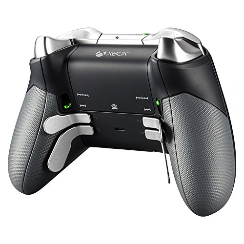 eXtremeRate 4 Palas de Metal mágnetico Paletas de Acero Inoxidable Accesorios de reemplazo Piezas de Cambio Desmontable Recambio para Mando Controlador de inalámbrico Xbox One Elite 2 largas 2 Cortes