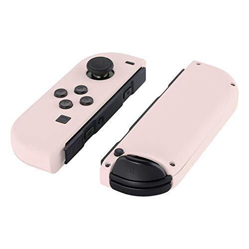 eXtremeRate Carcasa Joy-con para Nintendo Switch OLED Funda de Agarre Reemplazo Shell de Bricolaje con Botón Completo para Nintendo Switch Joycons OLED No Incluye Carcasa de Consola(Rosa)