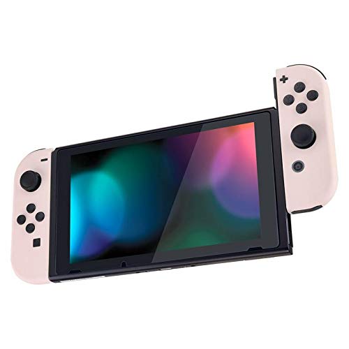 eXtremeRate Carcasa Joy-con para Nintendo Switch OLED Funda de Agarre Reemplazo Shell de Bricolaje con Botón Completo para Nintendo Switch Joycons OLED No Incluye Carcasa de Consola(Rosa)