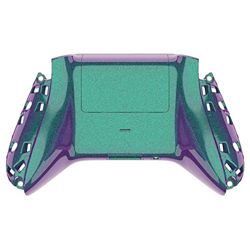 eXtremeRate Carcasa Trasera para Xbox Series S Xbox Series X Control Funda Protector con Placa de Batería Cubierta Posterior para Xbox Series S X Mando-No Incluye Shell de Grip(Violeta a Verde)