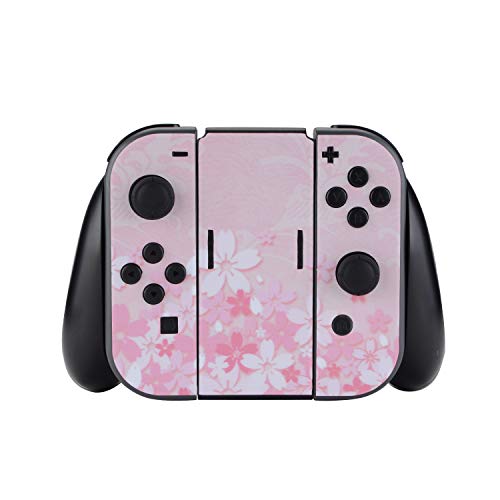 eXtremeRate - Juego completo de pegatinas para placas frontales + 2 protectores de pantalla para Nintendo Switch (consola y Joy-con y Dock & Grip) - Sakura