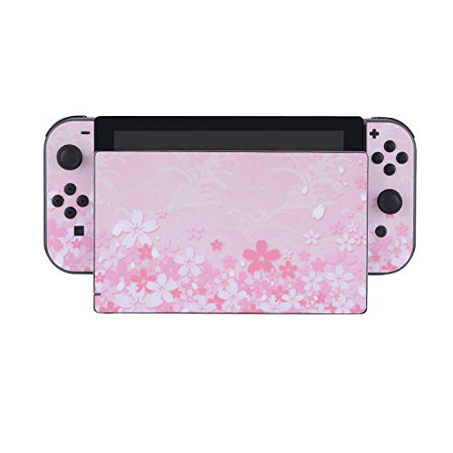 eXtremeRate - Juego completo de pegatinas para placas frontales + 2 protectores de pantalla para Nintendo Switch (consola y Joy-con y Dock & Grip) - Sakura