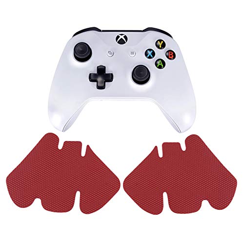 eXtremeRate Pegatina de Agarre para Xbox One Aadhesivo de Silicona Antideslizante Piel de Goma para Control de Xbox One Protector con Textura para Mando de Xbox One Original/One X/One S(Rojo)