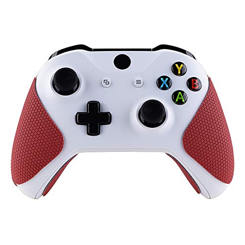 eXtremeRate Pegatina de Agarre para Xbox One Aadhesivo de Silicona Antideslizante Piel de Goma para Control de Xbox One Protector con Textura para Mando de Xbox One Original/One X/One S(Rojo)