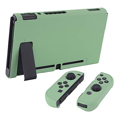 eXtremeRate PlayVital Funda para Nintendo Switch Carcasa Estuche Acoplable Protector Tacto Suave Case de Joycons Protectora Duradera Cover Cáscara para Control Switch Joy-con Consola(Matcha Verde)