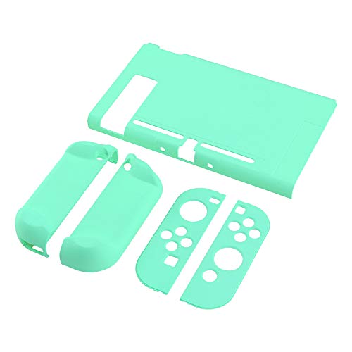 eXtremeRate PlayVital Funda para Nintendo Switch Carcasa Estuche Acoplable Protector Tacto Suave Case de Joycons Protectora Duradera Cover Cáscara para Control Switch Joy-con Consola(Verde Menta)