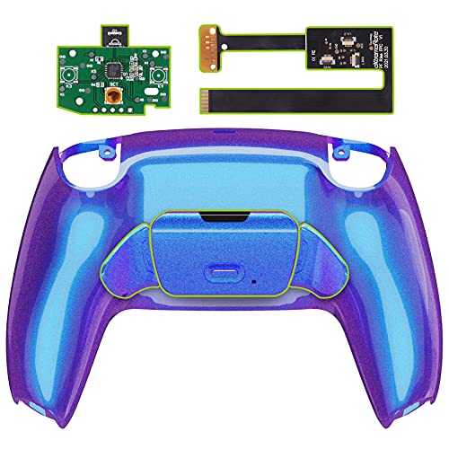 eXtremeRate Programable Rise Remap Kit para PS5 Mando BDM-010 Actualización Board&Carcasa Trasera Diseñada&Botones Traseros Accesorios para Playstation 5 Control-NO Incluye Mando(De Azul a Violeta)