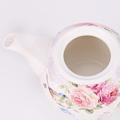 EYCIEROT Juego de Tetera Retro de cerámica para Madre con Taza y Tetera de Salvador, té de Porcelana, cafetera, Juego de té para un Juego para el jardínE.