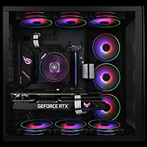 EZDIY-FAB Moonlight Ventilador de RGB PWM Caso 120mm con RGB PWM Fan Hub,5V Motherboard Sync,ARGB Ventilador PC Caso,Múltiples Modos de Luz-5 Pack