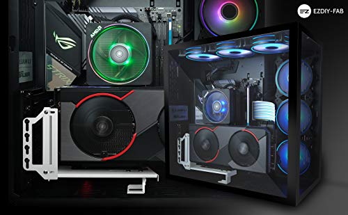 EZDIY-FAB Soporte de Soporte de Tarjeta gráfica Vertical, Montaje de GPU, Kit de Soporte VGA de Tarjeta de Video con Cable Vertical PCIE 3.0 de 20 cm / 7,8 Pulgadas, Color Blanco
