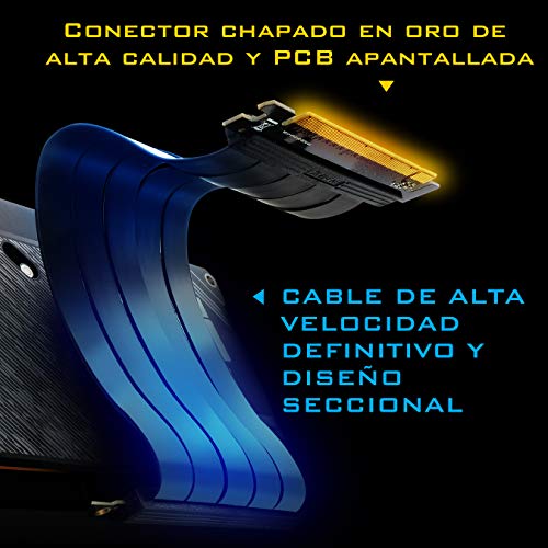 EZDIY-FAB Soporte de Soporte de Tarjeta gráfica Vertical, Montaje de GPU, Kit de Soporte VGA de Tarjeta de Video con Cable Vertical PCIE 3.0 de 20 cm / 7,8 Pulgadas, Color Blanco