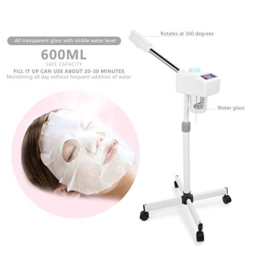 Facial Steamer, Hot Mist Face Steamer, Spray Machine Mist Sprayer Face Hydrating Moisturizing Instrument for Home Salon(EU)