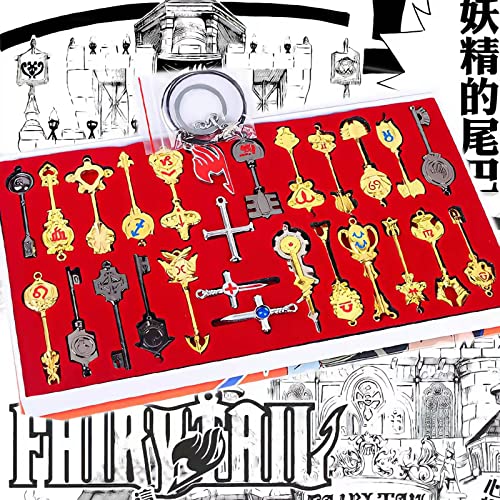 Fairy Tail Anime Cosplay Collar Llavero Colgante Llavero Lucy Gray Protoss Colgante, Colgante, Regalo Para Niños Y Adultos.