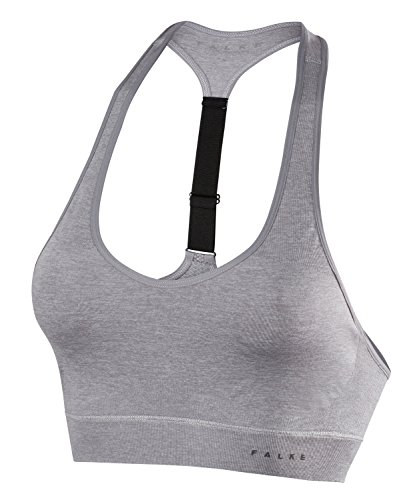 Falke Mujer Forma de Bra-Top Medium Support, Mujer, Bra-Top Shape Medium Support, Gris y Rojo, Medium