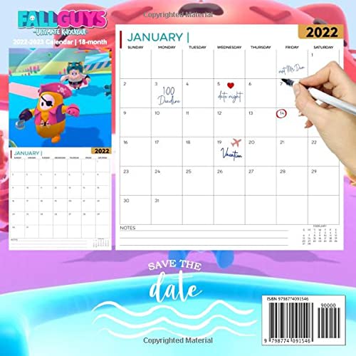 Fall Guys Ultimate Knockout: OFFICIAL 2022 Calendar - Video Game calendar 2022 - A -18 monthly 2022-2023 Calendar - Planner Gifts for boys girls ... games Kalendar Calendario Calendrier). 8