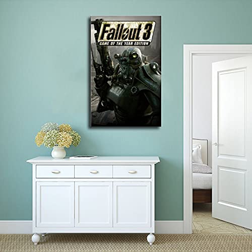 Fallout 3 carteles de portada de juego 1 póster de lona para dormitorio, decoración deportiva, paisaje, oficina, habitación, regalo, estilo Unframe-style116 × 24 pulgadas (40 × 60 cm)