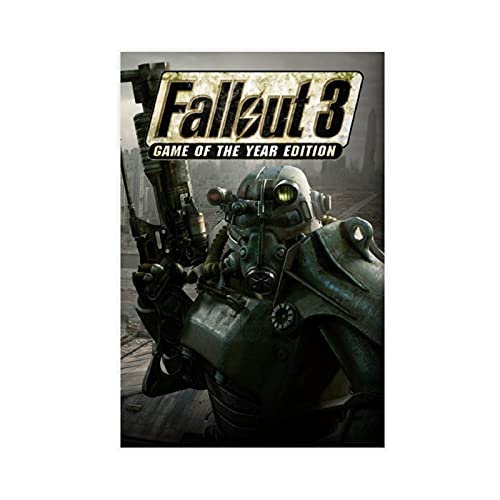 Fallout 3 carteles de portada de juego 1 póster de lona para dormitorio, decoración deportiva, paisaje, oficina, habitación, regalo, estilo Unframe-style116 × 24 pulgadas (40 × 60 cm)