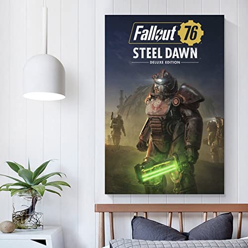 Fallout 76 Steel Dawn Deluxe Bethesda - Póster de juego para decoración de dormitorio familiar moderna para dormitorio y sala de estar, 30 x 45 cm