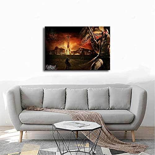 Fallout New Vegas Juego Cover Posters 2 Canvas Poster Art Decor Cuadro Cuadro Cuadro Cuadro para Sala Dormitorio Decoración Marco Estilo 40 × 60 cm