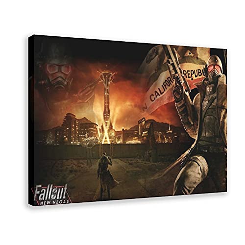 Fallout New Vegas Juego Cover Posters 2 Canvas Poster Art Decor Cuadro Cuadro Cuadro Cuadro para Sala Dormitorio Decoración Marco Estilo 40 × 60 cm