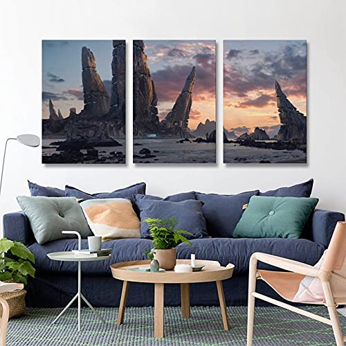 Famoso paisaje natural Menhir Station póster de lona para decoración de dormitorio, deportes, paisaje, oficina, habitación, decoración, regalo, 30 x 45 cm