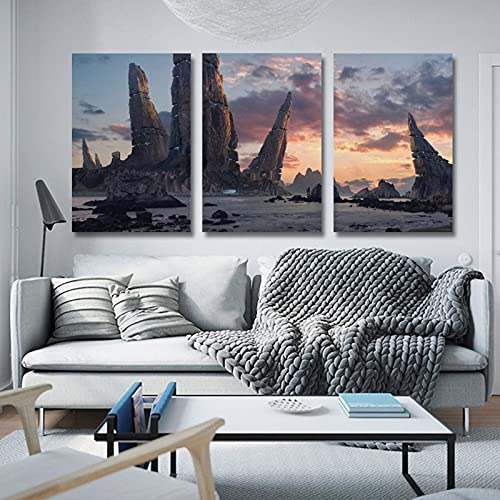 Famoso paisaje natural Menhir Station póster de lona para decoración de dormitorio, deportes, paisaje, oficina, habitación, decoración, regalo, 30 x 45 cm