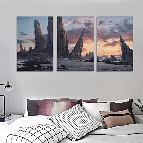 Famoso paisaje natural Menhir Station póster de lona para decoración de dormitorio, deportes, paisaje, oficina, habitación, decoración, regalo, 30 x 45 cm