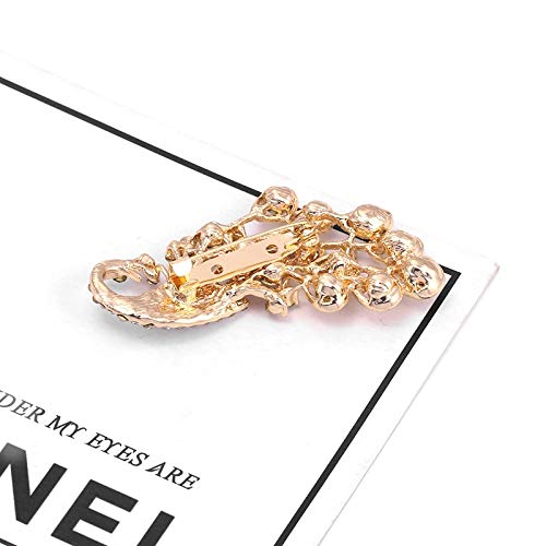 fangzhuo Broche Marca De Fábrica Venta Directa De Diamantes De Imitación De Cristal Broches De Pavo Real Bisutería De Moda En Color Dorado