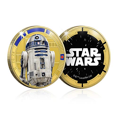 FANTASY CLUB Star Wars Colección Oficial - 3 Monedas / Medallas conmemorativas acuñadas con baño en Oro 24 Quilates y coloreadas a 4 Colores - 44mm