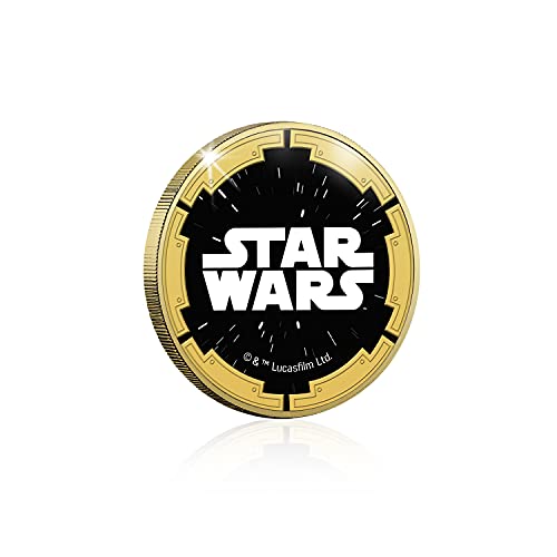 FANTASY CLUB Star Wars Trilogía Original Episodios IV - Vi - Jabba - Moneda / Medalla Conmemorativa acuñada con baño en Oro 24 Quilates y Coloreada a 4 Colores - 44mm