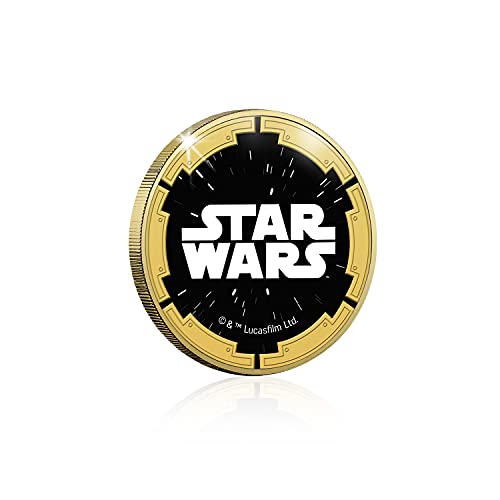 FANTASY CLUB Star Wars Trilogía Original Episodios IV - Vi - The Emperor - Moneda / Medalla Conmemorativa acuñada con baño en Oro 24 Quilates y Coloreada a 4 Colores - 44mm