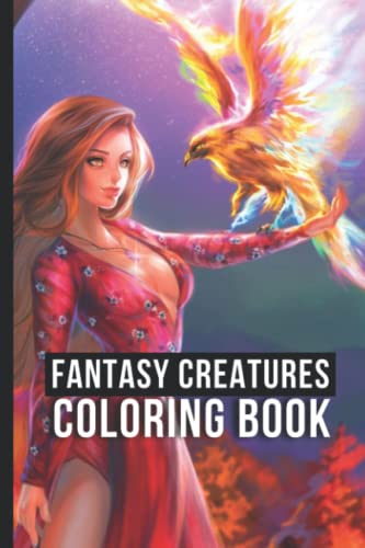 fantasy creatures adult coloring book myth creatures activity book