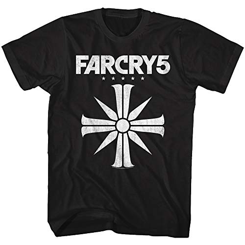 Far Cry Shooter Video Game Far Cry 5 Camiseta negra para adultos, Negro, X-Large