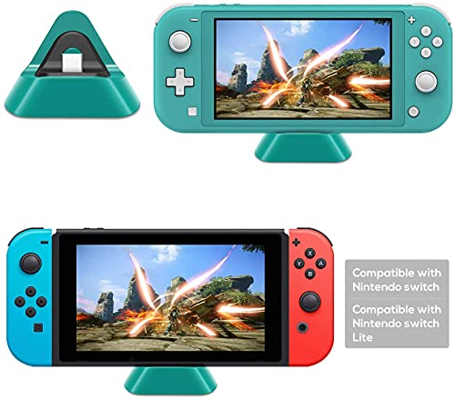 FASTSNAIL Base de carga para Nintendo Switch/Nintendo Switch Lite, Mini estación de carga para Switch/Switch Lite 2019 Triángulo soporte (verde)