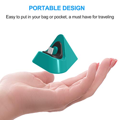 FASTSNAIL Base de carga para Nintendo Switch/Nintendo Switch Lite, Mini estación de carga para Switch/Switch Lite 2019 Triángulo soporte (verde)