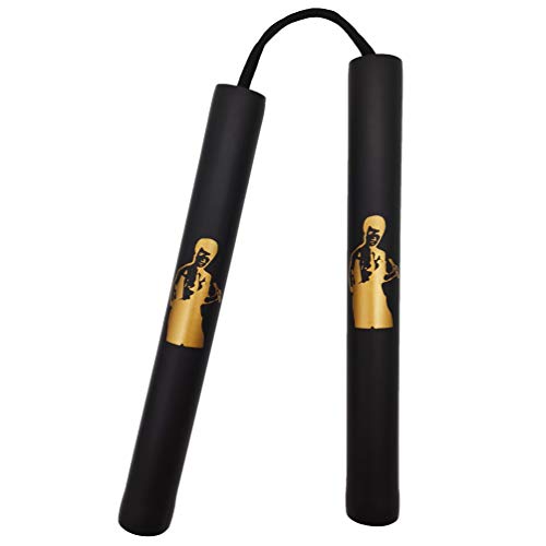 Fayscingo 2 Pack Nunchakus de Espuma Cordón de Práctica Acolchado de Seguridad Nunchakus Artes Marciales Nunchucks para Niños y Principiantes