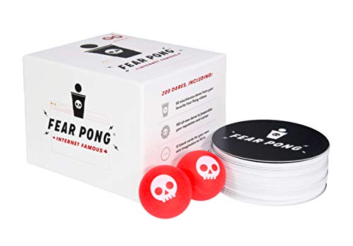 Fear Pong: Juego de cartas para fiestas, para la universidad, camping, 21 cumpleaños, fiestas, divertido para hombres y mujeres
