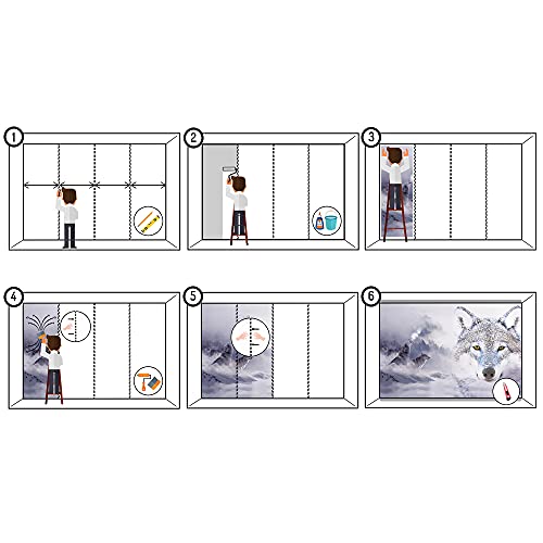 Feeby Papel Pintado Mujer Bambú Textura 350x245 cm Rojo Fotomurales Decoración De Paredes Moderna Casa Oficina Despacho Cuarto De Invitados Kanji Geisha Japón