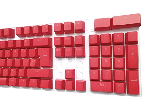 Feicuan 104 Keyset Keycap ABS Teclas Colorful Retroiluminado Replacement Key Cap Cover para Teclado mecánico - Rojo
