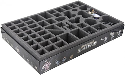 Feldherr ATEZ060BO 60 mm (2.36 Inches) Foam Tray with 52 compartments for The Warhammer Quest - Silver Tower Board Game Box