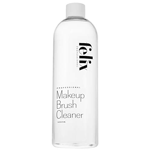 Felix Professional Makeup Brush Cleaner – Limpieza profunda de secado rápido – Ideal para limpiar y dorizar pinceles de maquillaje naturales y sintéticos (16 oz)