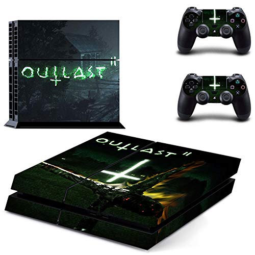 FENGLING Game Outlast Ps4 Skin Sticker Decal para Playstation 4 Console y 2 Controller Skin Ps4 Sticker Accesorio de Vinilo