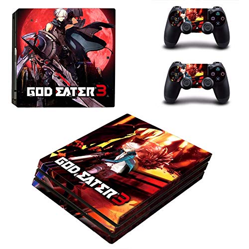 FENGLING Juego God Eater 3 Ps4 Pro Skin Sticker Calcomanía para Ps4 Playstation 4 Pro Console y 2 Controladores Ps4 Pro Skin Stickers Vinilo